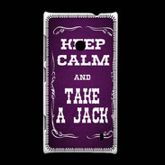 Coque Nokia Lumia 520 Keep Calm and Take Jack Violet