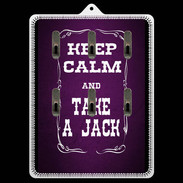 Porte clés Keep Calm and Take Jack Violet