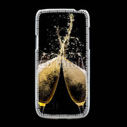 Coque Samsung Galaxy S4mini Coupes de champagne sur fond noir