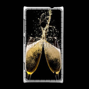 Coque Nokia Lumia 520 Coupes de champagne sur fond noir