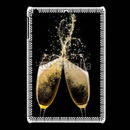 Coque iPadMini Coupes de champagne sur fond noir