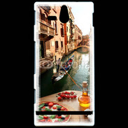 Coque Sony Xperia U Venise Italie pizza