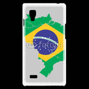 Coque LG Optimus L9 Drapeau Brésil coupe du monde 2014
