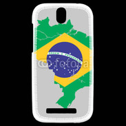 Coque HTC One SV Drapeau Brésil coupe du monde 2014