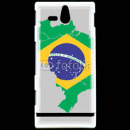 Coque Sony Xperia U Drapeau Brésil coupe du monde 2014