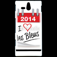 Coque Sony Xperia U J'aime les bleus 2014