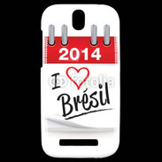 Coque HTC One SV I love Bresil 2014