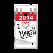 Coque Nokia Lumia 520 I love Bresil 2014