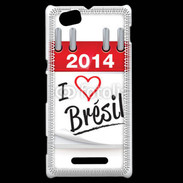 Coque Sony Xperia M I love Bresil 2014