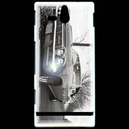 Coque Sony Xperia U Voiture en noir et blanc PR 20