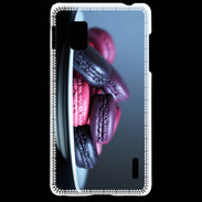 Coque LG Optimus G Macaron mauve PR 10