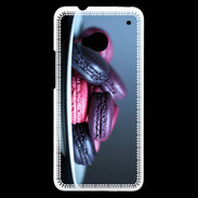 Coque HTC One Macaron mauve PR 10