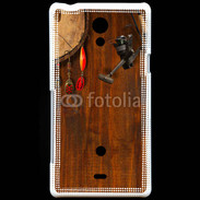 Coque Sony Xperia T Canne à pêche et hameçons pêcheur