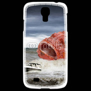 Coque Samsung Galaxy S4 Enorme poisson chassant bateau de pêcheurs