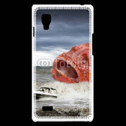 Coque LG Optimus L9 Enorme poisson chassant bateau de pêcheurs