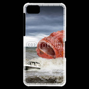 Coque Blackberry Z10 Enorme poisson chassant bateau de pêcheurs