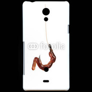 Coque Sony Xperia T Hameçon avec appât pêcheur
