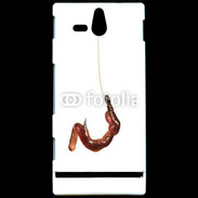Coque Sony Xperia U Hameçon avec appât pêcheur
