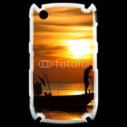 Coque Blackberry 8520 Couché de soleil pêcheur