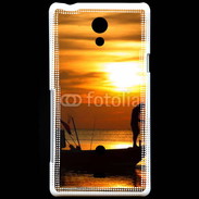 Coque Sony Xperia T Couché de soleil pêcheur