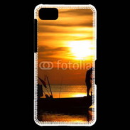 Coque Blackberry Z10 Couché de soleil pêcheur