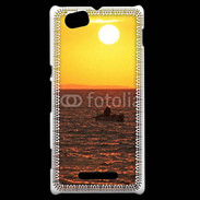 Coque Sony Xperia M Levé de soleil et bateau de pêche en mer