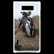 Coque LG Optimus L7 2 pingouins