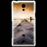 Coque Sony Xperia T Filet de pêche sur ponton pêcheur