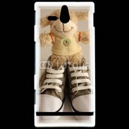 Coque Sony Xperia U peluche et converses
