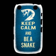 Coque Blackberry Curve 9320 Keep Calm and Be a Snake bleu
