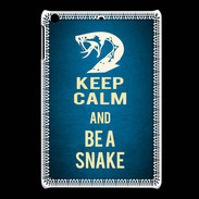Coque iPadMini Keep Calm and Be a Snake bleu