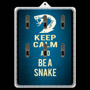 Porte clés Keep Calm and Be a Snake bleu