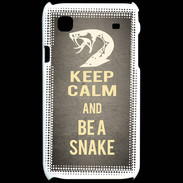 Coque Samsung Galaxy S Keep Calm and Be a Snake Gris