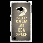 Coque Nokia Lumia 720 Keep Calm and Be a Snake Gris