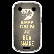 Coque Blackberry Bold 9900 Keep Calm and Be a Snake Gris