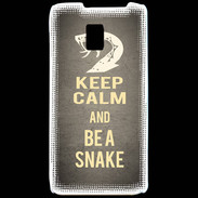 Coque LG P990 Keep Calm and Be a Snake Gris