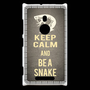 Coque Nokia Lumia 925 Keep Calm and Be a Snake Gris