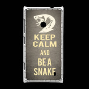 Coque Nokia Lumia 520 Keep Calm and Be a Snake Gris