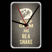 Grande pendule murale Keep Calm and Be a Snake Gris