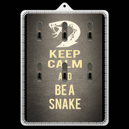 Porte clés Keep Calm and Be a Snake Gris