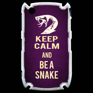 Coque Blackberry 8520 Keep Calm and Be a Snake Violet