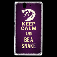 Coque Sony Xperia Z Keep Calm and Be a Snake Violet