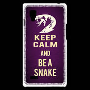 Coque LG Optimus L9 Keep Calm and Be a Snake Violet