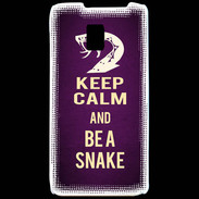 Coque LG P990 Keep Calm and Be a Snake Violet