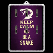 Porte clés Keep Calm and Be a Snake Violet