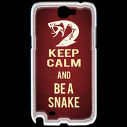 Coque Samsung Galaxy Note 2 Keep Calm and Be a Snake Rouge