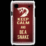 Coque Samsung Galaxy S Keep Calm and Be a Snake Rouge