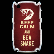 Coque Blackberry 8520 Keep Calm and Be a Snake Rouge