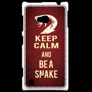 Coque Nokia Lumia 720 Keep Calm and Be a Snake Rouge