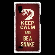 Coque LG Optimus L9 Keep Calm and Be a Snake Rouge